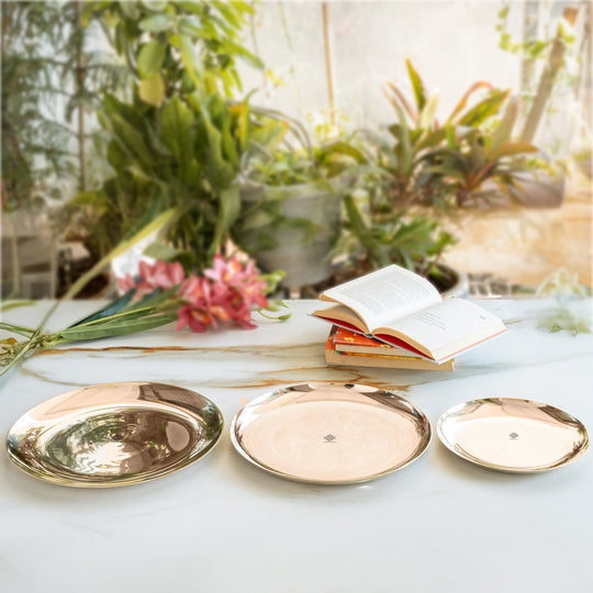 Bronze Thali Dinner Plate, Dinnerware & Serveware