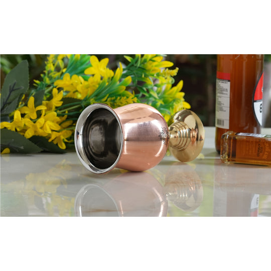 Handmade copper wine glass premium finish