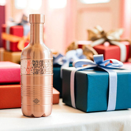 Pure Copper Water Bottle With Maharaja Style