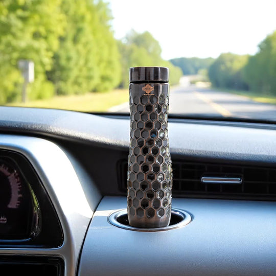 Pure Copper Water Bottle Antique Hammered Design – 1L