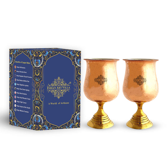 Copper wine glass elegant finish India drinkware