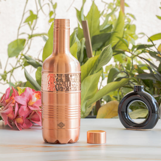 Pure Copper Water Bottle With Maharaja Style