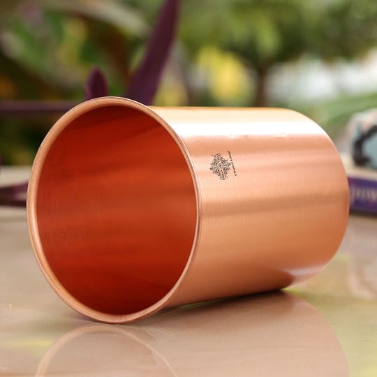 Pure Copper Glass With straight vertical sides- 275 ML