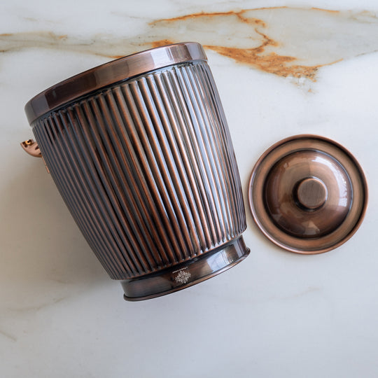 Copper Antique Brass Finish Barrel Design Water Pot 7000 ML with Tap