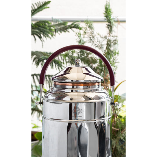 5 litre diamond embossed copper water dispenser with brass spigot – all-over diamond pattern tamba matka with tap
