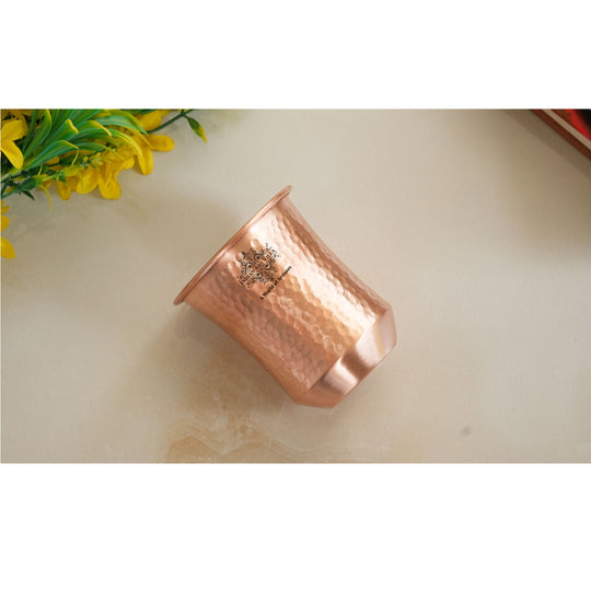 Pure Copper Hammered & Smooth Design Glass