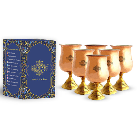Copper wine glass set 