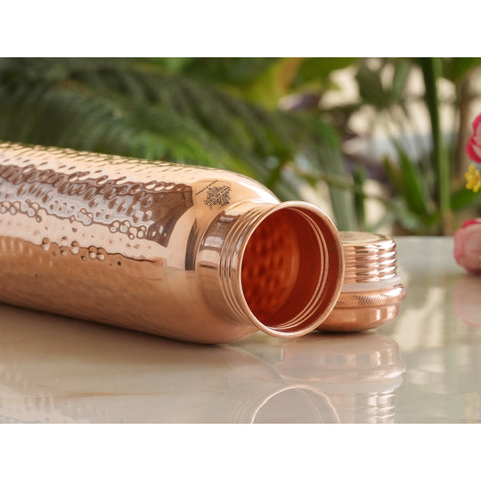 Pure Copper Bottle for Everyday Hydration - Easy to Carry