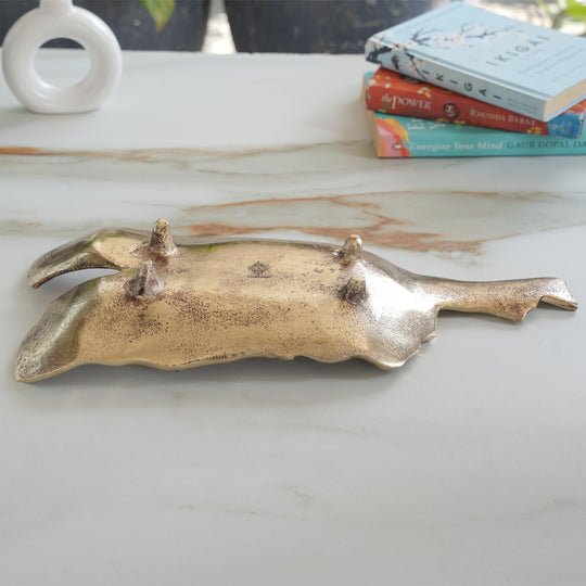 Antique Brass Rough Finish Tray/Paltter