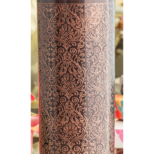 Pure Copper Bottle with Antique Embossed Design – 900 ML