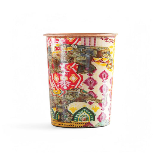 Pure Copper Glass Rajasthani Meena "Padharo Mhare Desh" Printed Theme