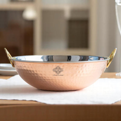 Copper Steel Kadhai