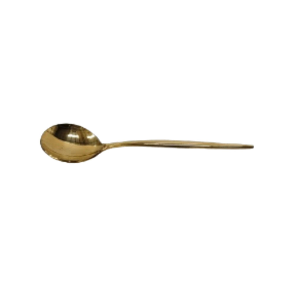 Indian Art Villa Brass Spoon With Sine Finish Design, Length-6 Inches