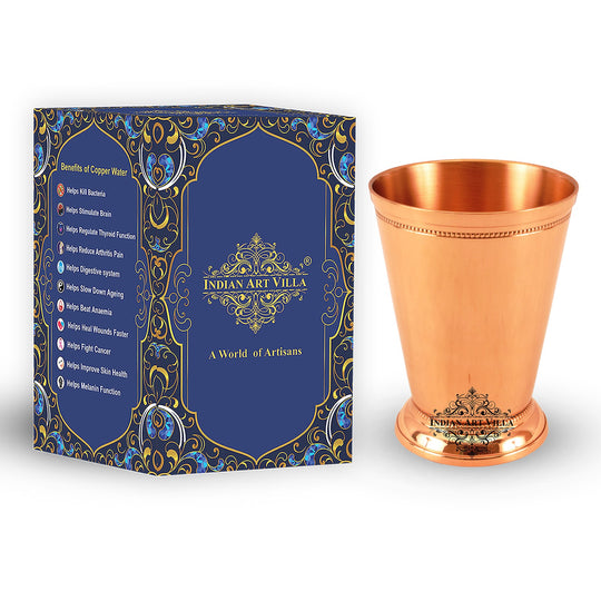 Embossed copper tumbler premium look