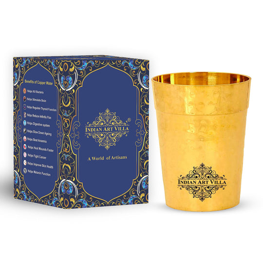 Pure brass tea cup with a subtle plain finish, designed for a timeless and elegant tea drinking experience.