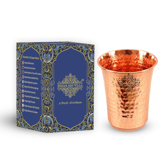 Pure copper drinking glass handmade