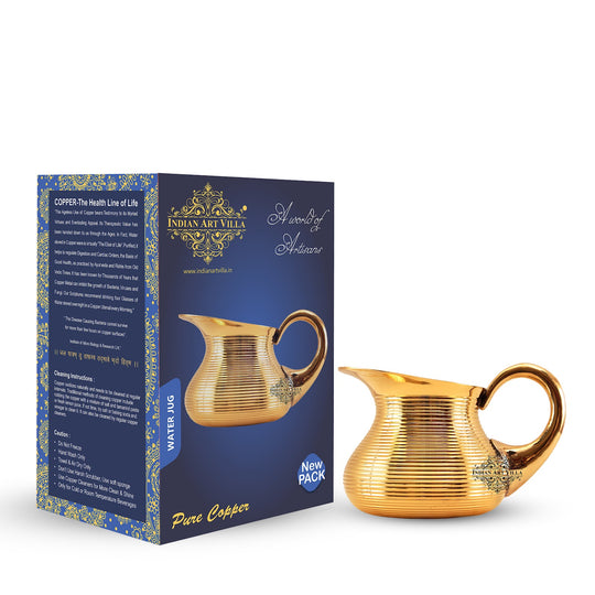 Curved Pital jug crafted with concentric finesse ideal for rituals morning routines and cultural dining experiences
