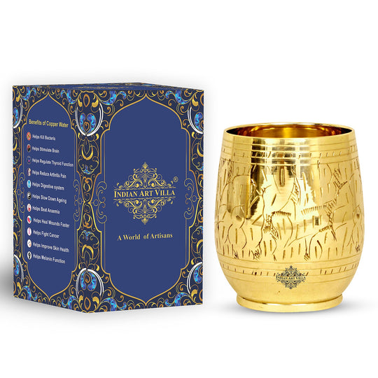 Stylish Pital glass featuring a leaf engraving design, perfect for daily use or as a decorative drinkware piece.