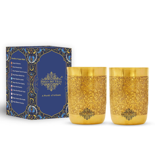 Polished brass tumbler, perfect for those seeking a refined and classy touch to their drinkware collection.