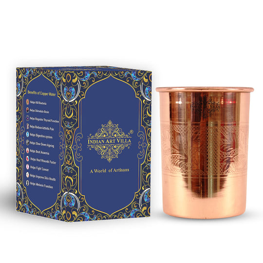 Copper tumbler designed for daily water use