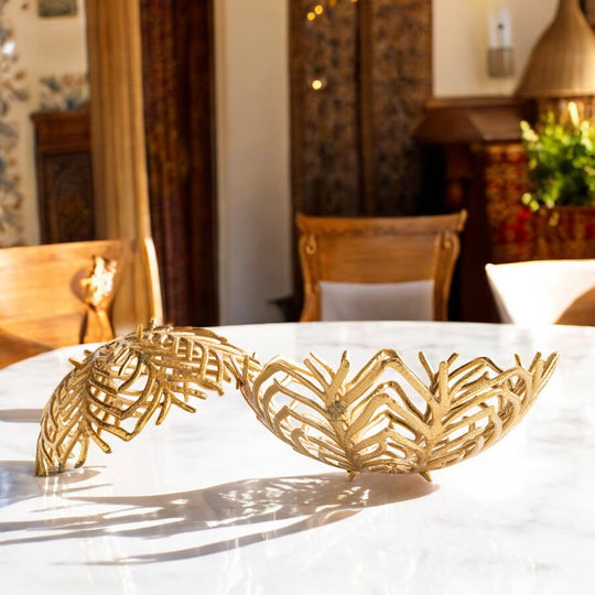 Brass Finish Decorative Cutting Basket – 12.6 Inch