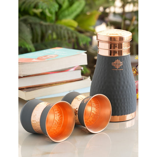 Personalized Copper Bedroom Bottle & Glass Gift Set – Silk Finish