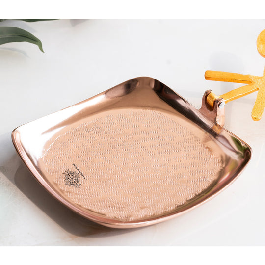 Brass and Copper Finish Napkin Holder with Golden Cutlery Design – Elegant Table Accessory for Dining, Kitchen, Office, and Gifting