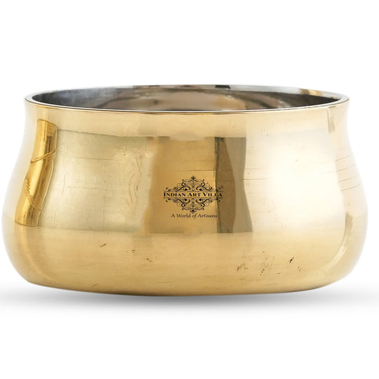Steel Brass Curved Chuttni Bowl, Volume-75 ML