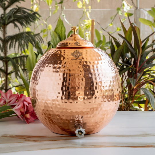 5 litre round tamba matka in retail packaging – copper matka 5 litre price