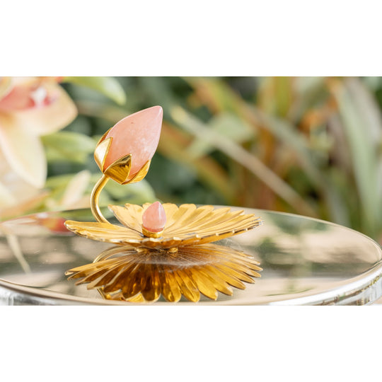Silver Plated Lotus Bird Floral Decorative Serving Bowl