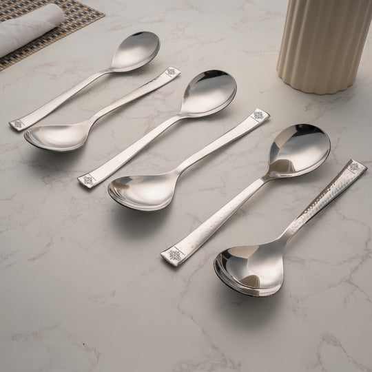 Stainless Steel Handmade Hammer Design Serving service Spoon