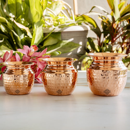 Pure Copper Hammered Lota/Kalash