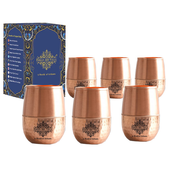 Pure Copper Dome Shape Glass 350 ML