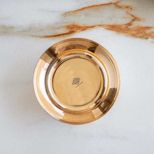 Handmade Pure Bronze Dinner Bowl with Plain Design, Dinnerware, Tableware For Home | Hotel | Restaurant