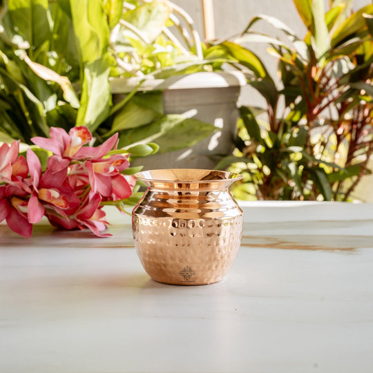 Pure Copper Hammered Lota/Kalash