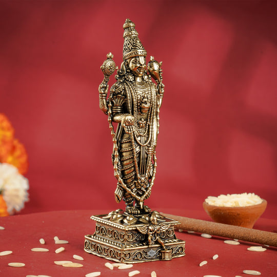Brass Tirupati Balaji Murti Idol - Idol of Lord Venkateswara