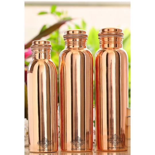 Pure Copper Bottle for Everyday Hydration - Easy to Carry