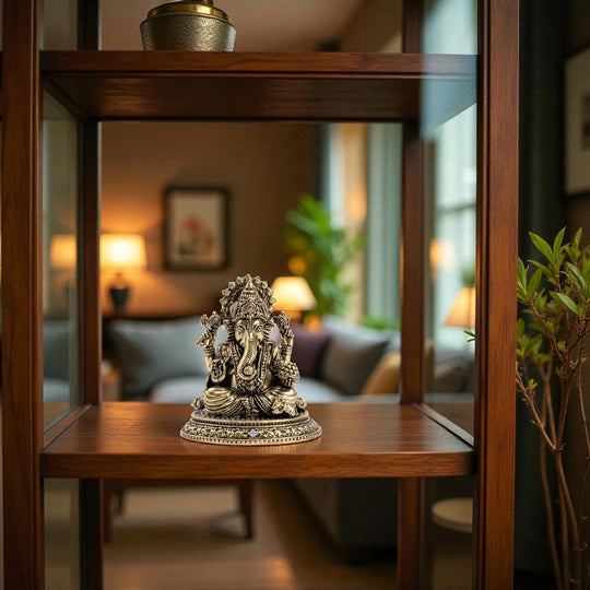 Pure Brass Ganesh Ji Idol for Home Pooja & Decor