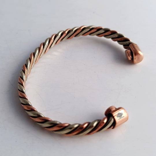Copper Brass Fashionable Spiral Unisex Kada for Wellness & Gifting