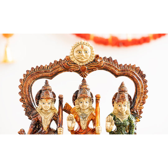 Pure Brass Ram Darbar With Elegant design & Suraj On top