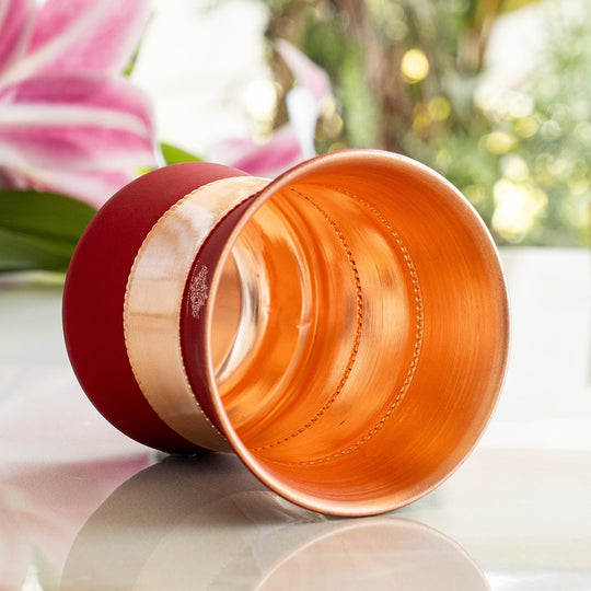 Copper tumbler for natural water drinking routine