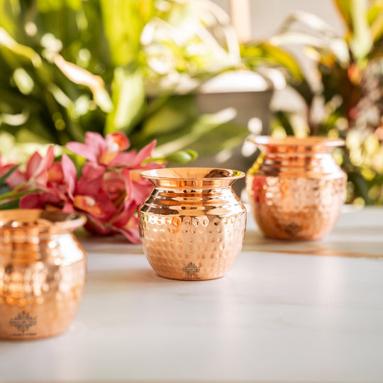 Pure Copper Hammered Lota/Kalash