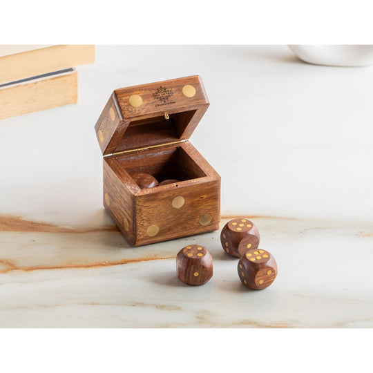 Wooden Dice Home Decor Showpiece | Handcrafted Decorative Accent