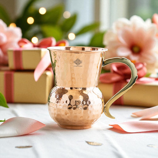 Copper water glass traditional design