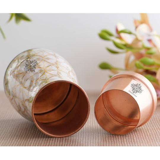 Pure Copper Gold Print Luxury Design Bedroom Bottle-950 ml