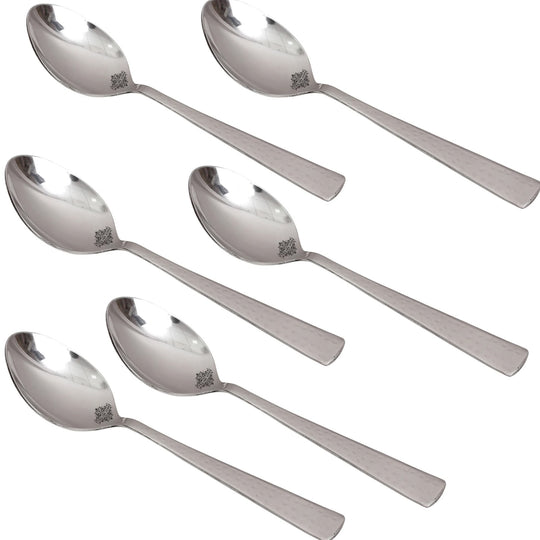 Pure Stainless Steel Hammered Design Table spoon