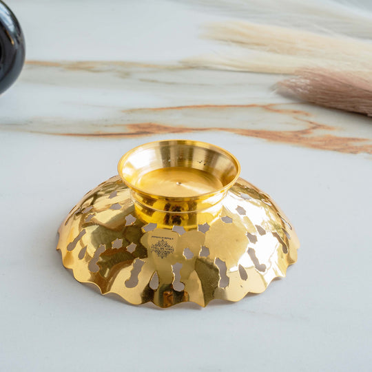 Handmade Pure Silver Plated & Gold Finish Decorative Bowl