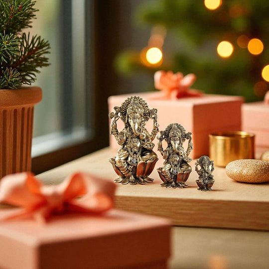 Pure Brass Ganesh ji Murti On Kamal