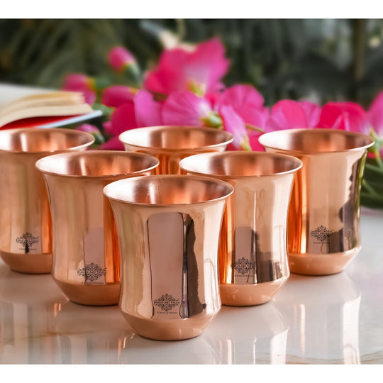 Copper drinkware vessel for healthy water consumption