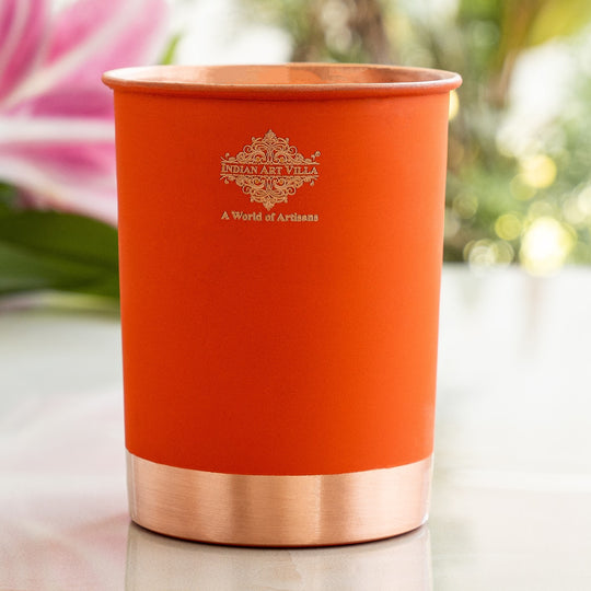 Embossed copper glass artisan crafted for wellness use